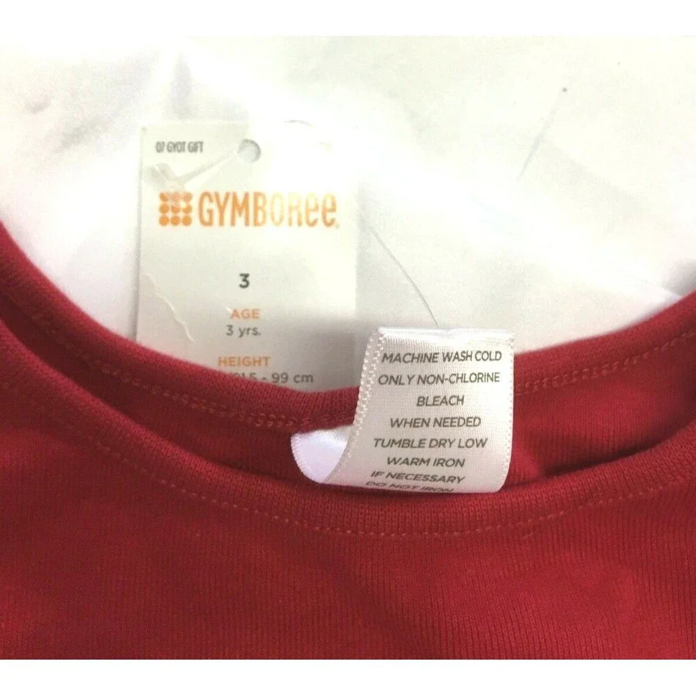 Gymboree Girl's Christmas T-Shirt Red Santa's Cookies Size 3 NWT Free Shipping